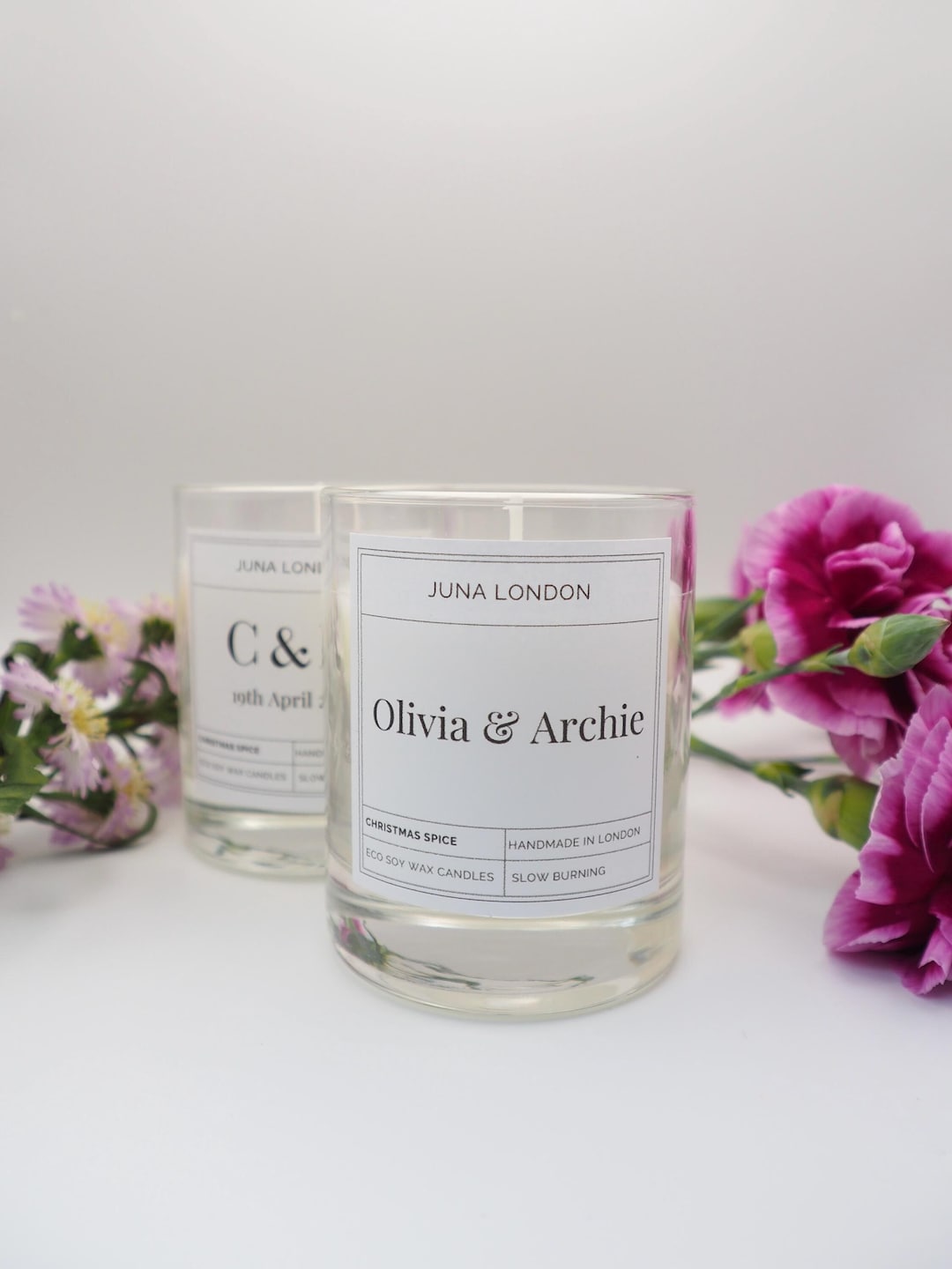 Personalized Soy Wax Candle Wedding Favors, Handmade in London - Etsy UK