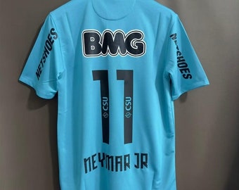 Trikot Kit 2011 - 2012 Neymar JR, Geschenkidee, Geschenk für Ihn, Vitnage Football Trikot Santos FC Home Retro Kit Fussballtrikot