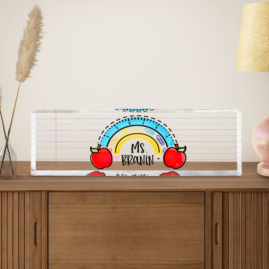 Personalized Teacher Desk Name Plate Teacher Appreciation Etsy