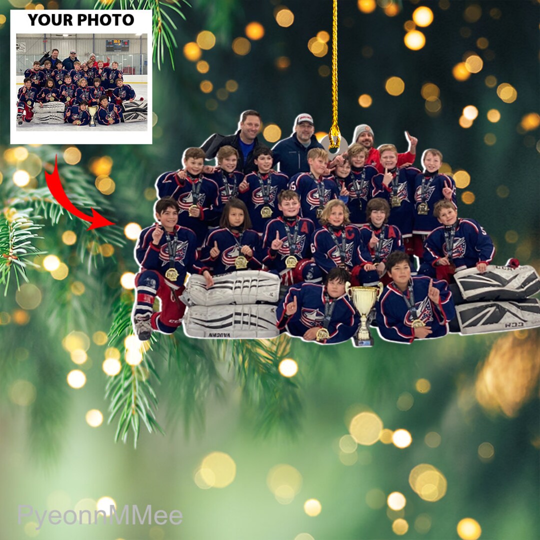 Custom Photo Hockey Team Ornament Gift for Hockey Lovers Etsy