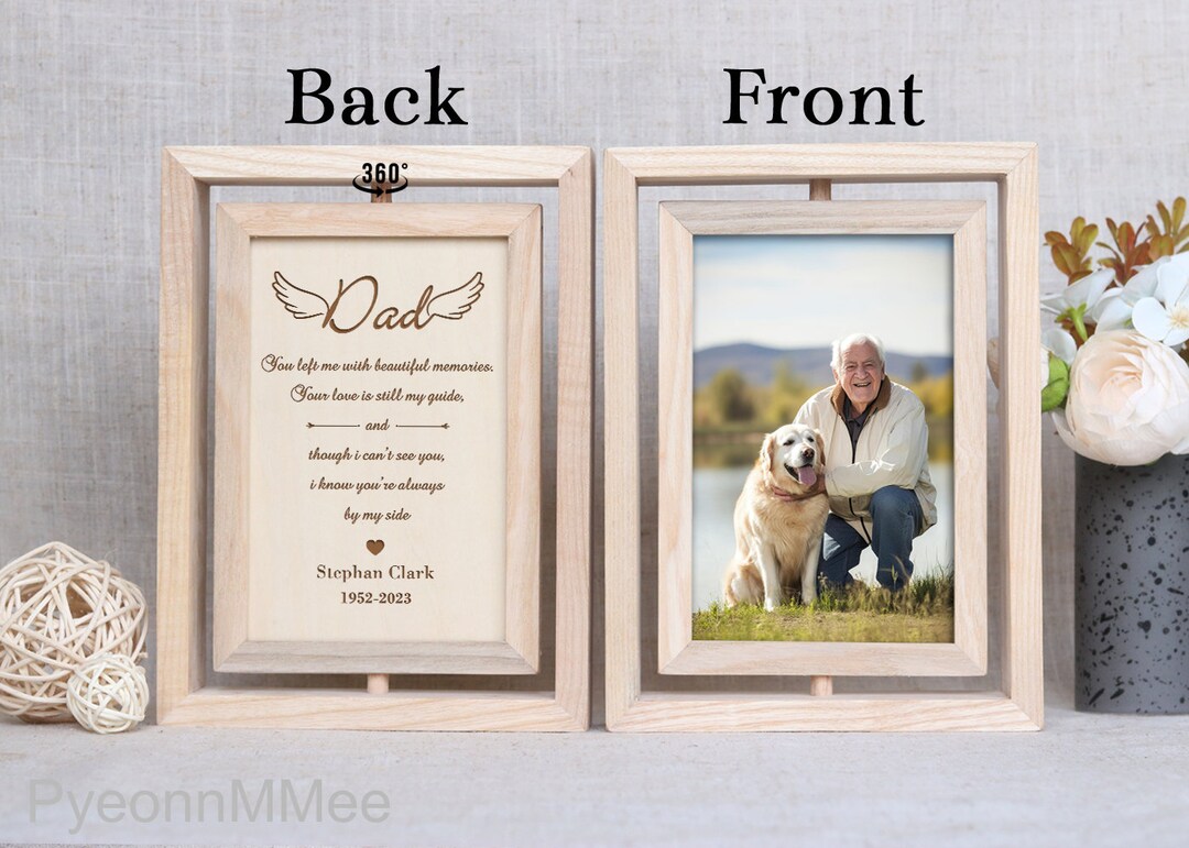 Dad Memorial Picture Frame, in Memory of Dad Sympathy Frame, Dad