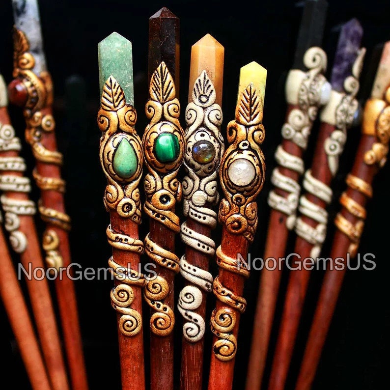 Crystal Pencil Hair Stick Tower Hair Stick Polymer Clay Hair Etsy