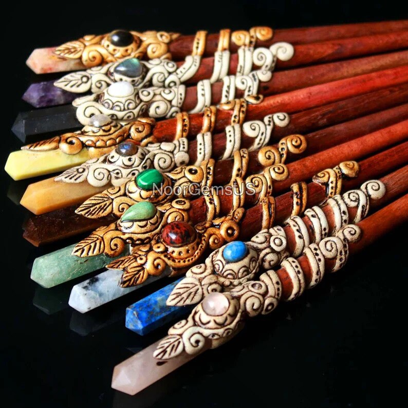 Crystal Pencil Hair Stick Tower Hair Stick Polymer Clay Hair Etsy