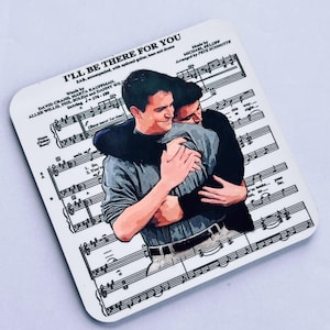 4x4 Friends  Magnets Joey  Tribbiani hugs Chandler Bing Matthew Perry friends theme I will be there for you