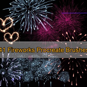 41 Procreate Fireworks Brushes Sparklers Brush for Illustrations ...