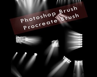 49 pinceles de iluminación para estadios de Photoshop Procreate, pinceles de iluminación para escenarios, luz de inundación, luz antiniebla para arte digital, fotografía deportiva, fondo deportivo