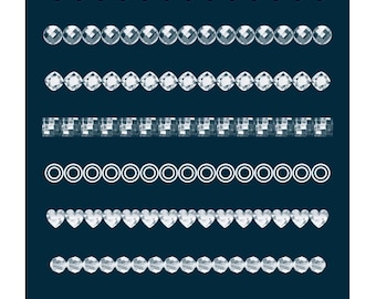 37 Pinceles para joyería Pinceles para collares Pinceles para perlas y diamantes de imitación Photoshop o Procreate para fotografía, diseño gráfico y arte digital