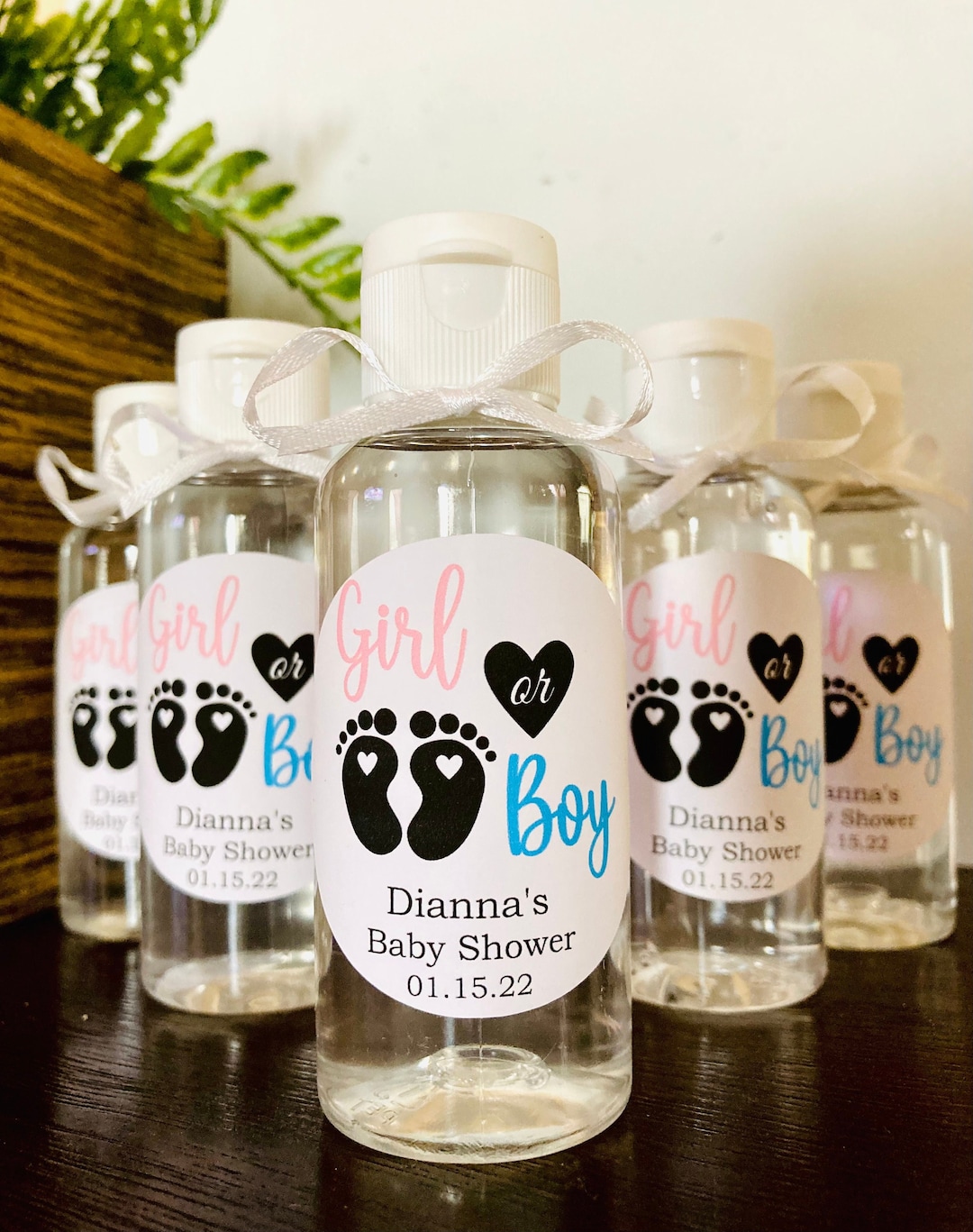 Baby Shower Favor Bottles EMPTY Personalized Baby Shower Favors Bottles