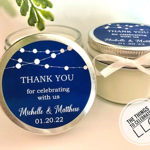 Wedding Candle Favors | Set of 24 | Personalized Wedding Candles  | Wedding Favor Candles | Custom Wedding Candles