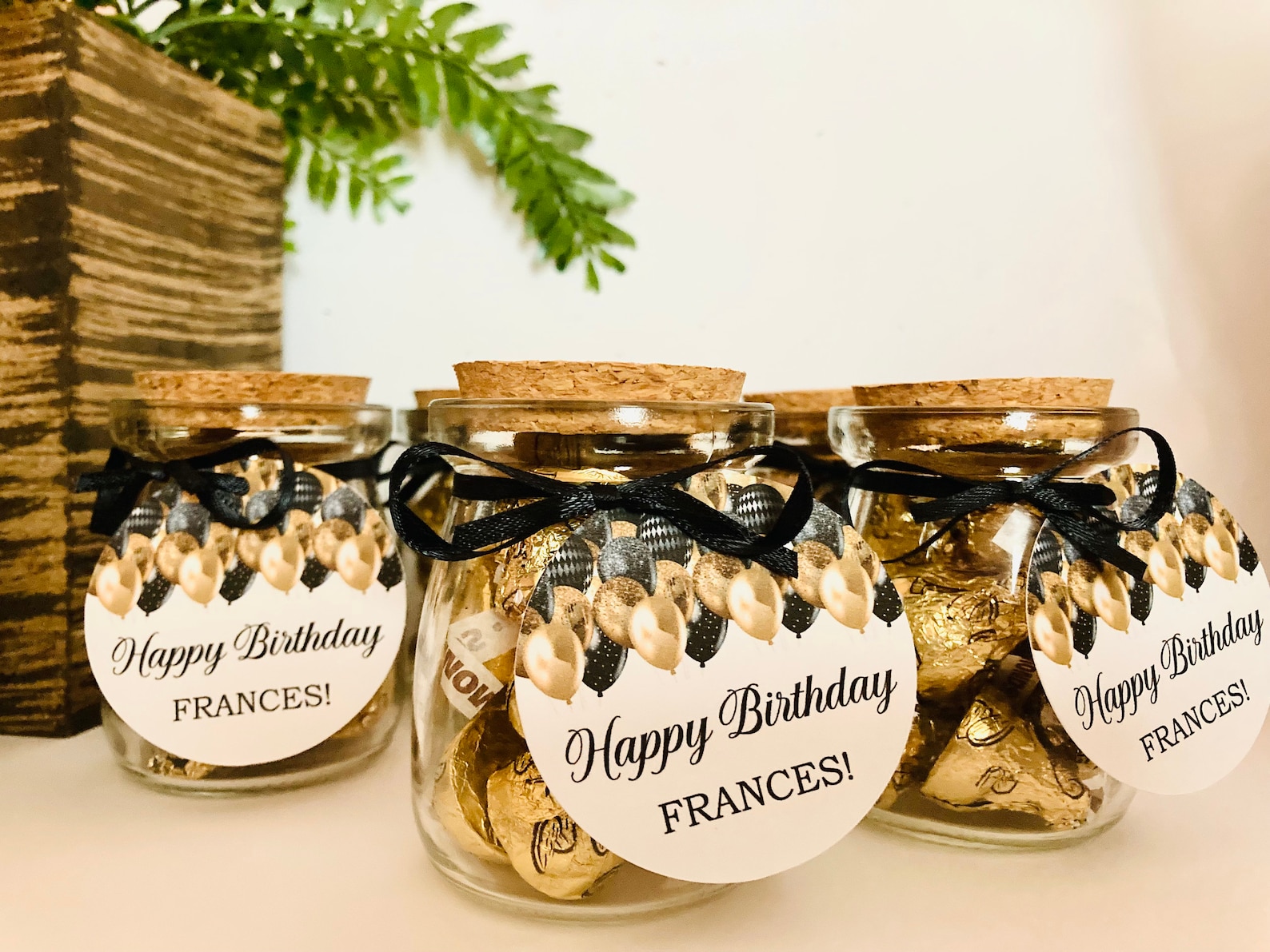 Mini Cork Jars Birthday Mini Favor Jars Personalized Birthday Jars