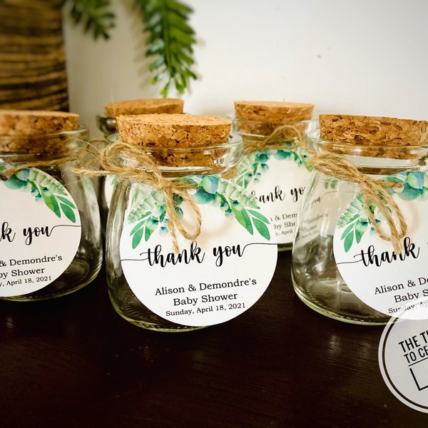 Mini Cork Jars | Baby Shower Favor | Wedding Favor | Party Favor | Bridal Shower Favor | Mini Party Jars