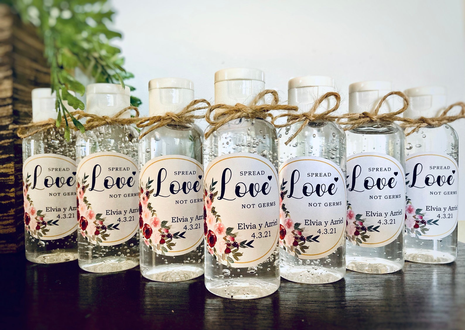 Personalized Wedding Favor Bottles EMPTY Personalized Etsy