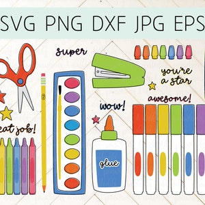 School Bundle svg, Back to School svg bundle, School Supply svg bundle,Teacher svg,Classroom Decor,School clipart png, cut files for cricut,