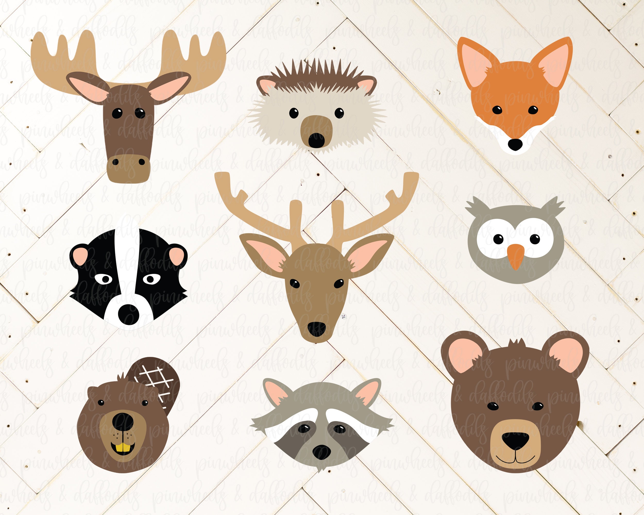 Woodland Animal Svg Set,woodland Creatures Svg,woodland Animal Clipart
