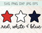 Red White and Blue svg, Fourth of July svg, Star svg, July 4th svg, Patriotic svg, America svg, USA svg, cut files for cricut