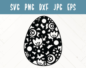 Blommigt påskägg svg, ägg svg, blommig svg, påsk svg, påsk png