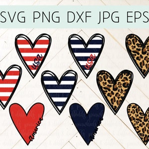 Patriotic Heart Bundle svg,svg bundle commercial use,Fourth of July svg,July 4th svg,Patriotic svg,America svg,USA svg,cut files for cricut