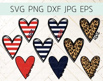 Patriotic Heart Bundle svg,svg bundle uso comercial,cuatro de julio svg,4 de julio svg,patriotic svg,america svg,usa svg,cortar archivos para cricut