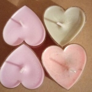 Heart tealights soy wax made to order, homemade candles