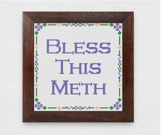 Bless This Meth Cross Stitch Pattern Download Bob'S Burgers, Gene.