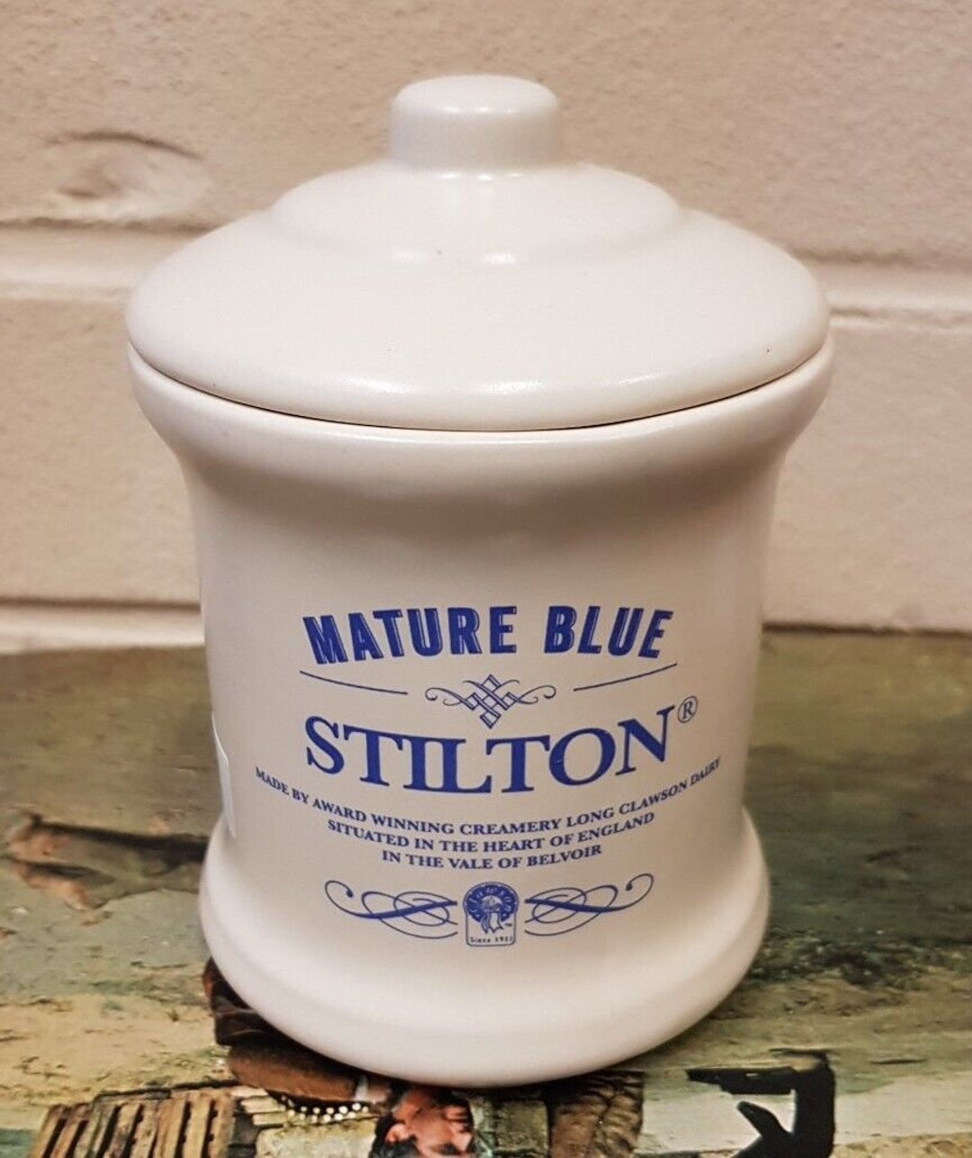 Vintage Mature Blue Stilton Ceramic Pot With Lid by London Pottery Etsy