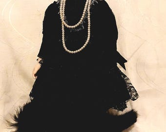 Miss Millicent, a lovely 1920s inspired Bisque doll, fully restored and ready to dance the night away at your house ! X 41cm tall x