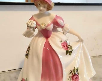 Royal Worcester Fine bone china "Sweet Peony " figurine in excellent vintage condition. A hand numbered limited edition 7,549 of 9,500 made.