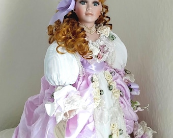 Vintage 1998 Brass Key “melissa Jane” Porcelain Christmas Doll
