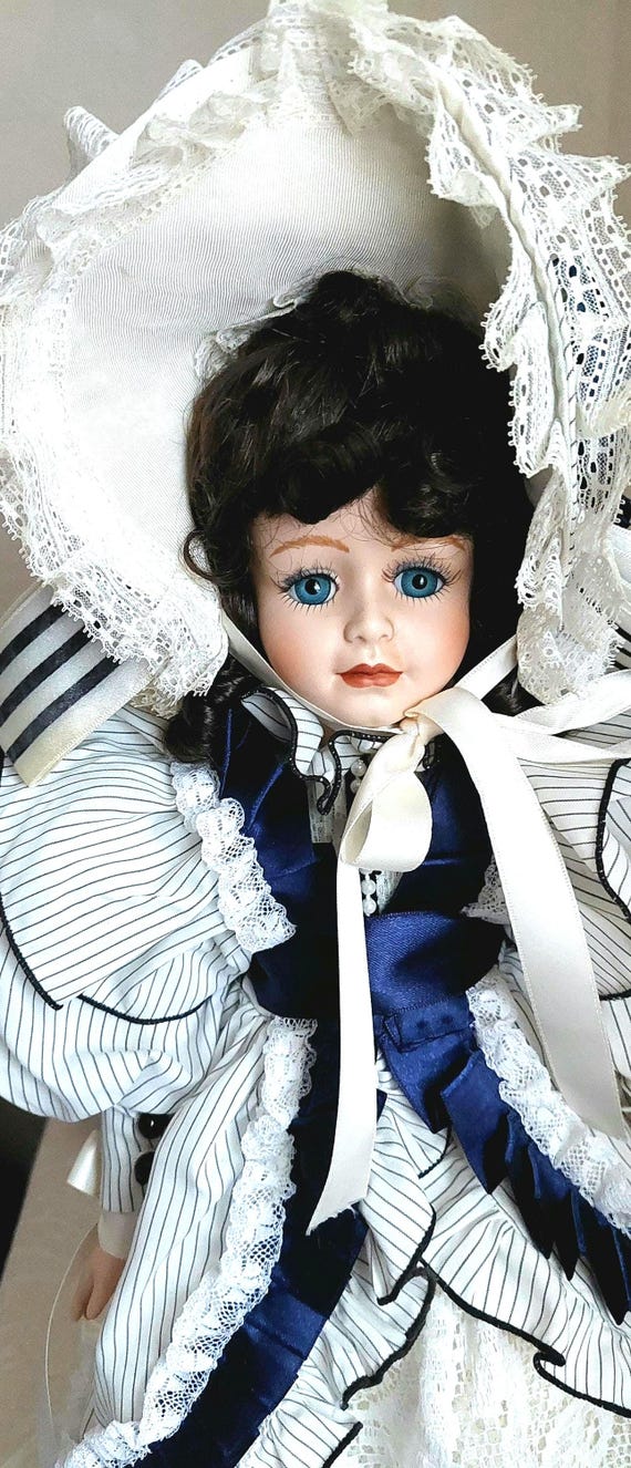 Alberon Porcelain Doll: Victorian Style, Blue Eyed Beauty 