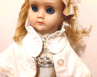 Im back folks !The Rare Aadelheide meaning noble, a beautiful Bisque sister Doll with an Enchanted yellow flower, restored, gift ready