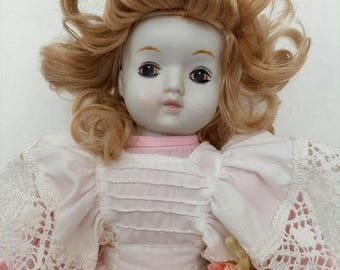 The Beautifully Lovely Angelika, Ooak Bisque Doll, uniquely restored ready for fine Vintage gifting at its best !