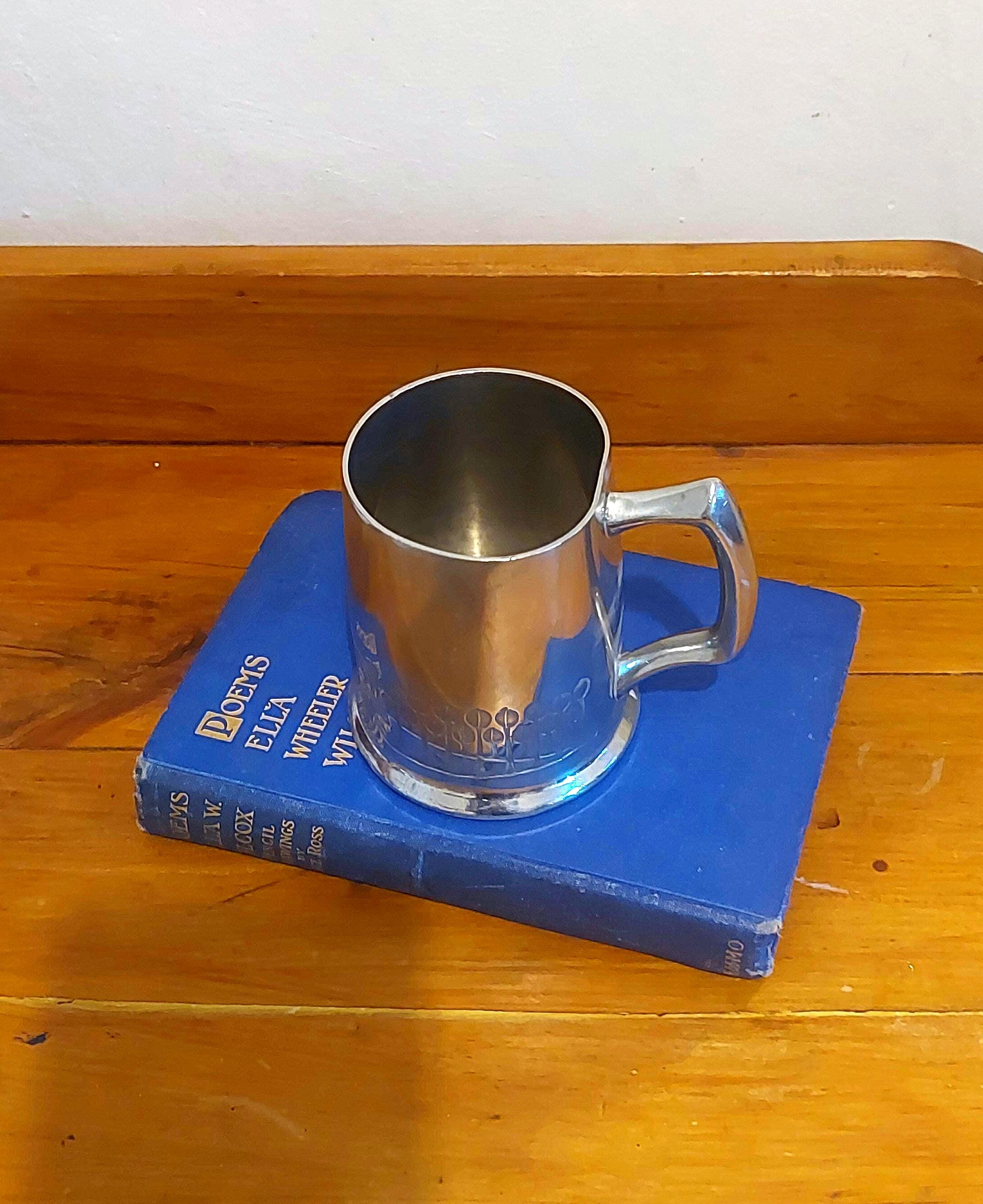Charles Rennie Mackintosh Early 1900s Solid Pewter Tankard. Hand