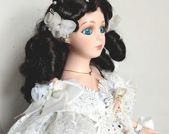 Scarlet O'Hara, fine tall porcelain doll from "Gone with the Wind"  61cm, restored for fine Vintage gifting x