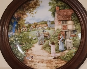Wedgewood vintage bord '' The Path to the Green'' fijn vintage cadeau op zijn best!