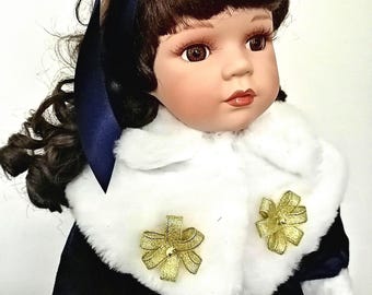 Beautiful Bethany by Leonardo, a pristine Vintage Porcelain Doll, ready to be gifted, fully restored x