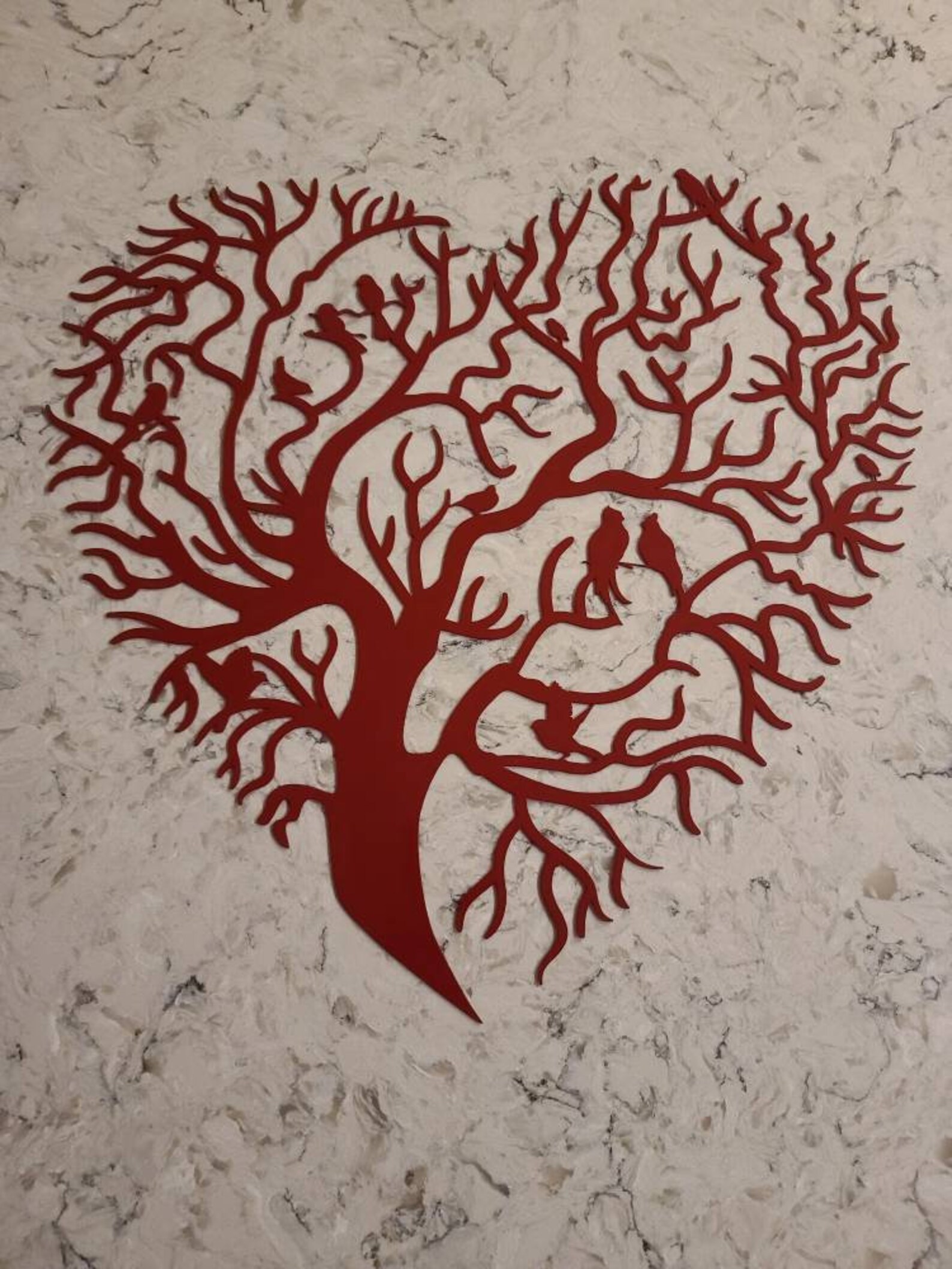 Metal Heart Shaped Tree of Life Etsy