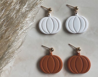 PUMPKIN KING | Handmade Polymer Clay Earrings - Halloween Jewellery - Dangle Earrings - Handmade Earrings - Gifts for Women - Minimalist