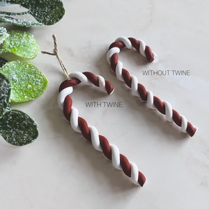 CANDY CANE ORNAMENT Handmade Polymer Clay Ornament Christmas Gifts Christmas Decorations Handmade Ornaments Home Gifts image 6