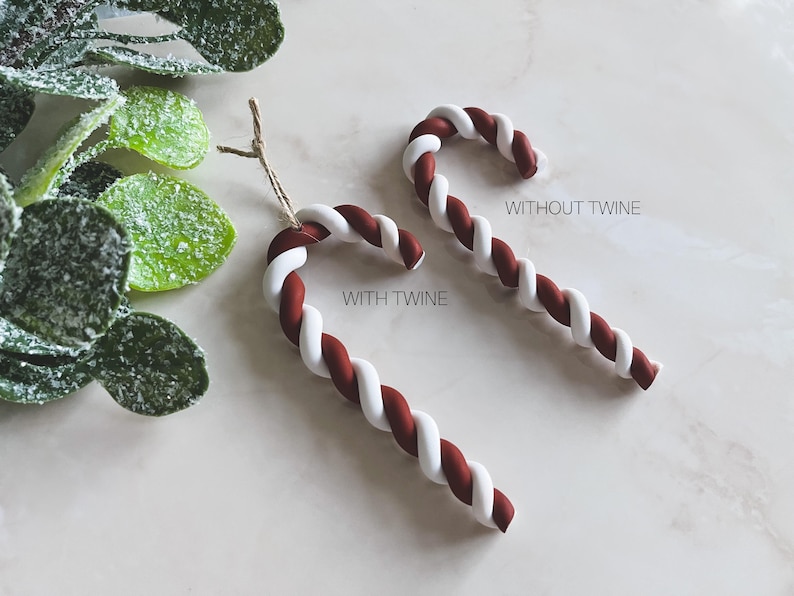 CANDY CANE ORNAMENT Handmade Polymer Clay Ornament Christmas Gifts Christmas Decorations Handmade Ornaments Home Gifts image 6