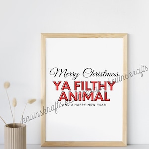 Weihnachtsdruck &#39;Home Alone&#39; Zitat, Kunstdruck, A4 Weihnachtsdekoration