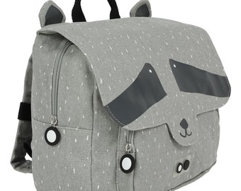 Personalisierte Schultasche | Schulrucksack "Mr. Raccoon" von Trixie mit individuellem Stick