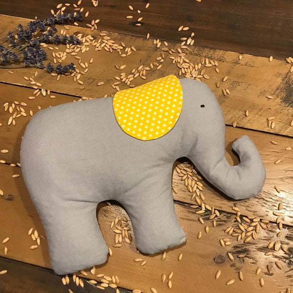 Dinkelkissen Elefant, Baby Wärmekissen, Dinkelkissen für Kinder, 100% Baumwolle