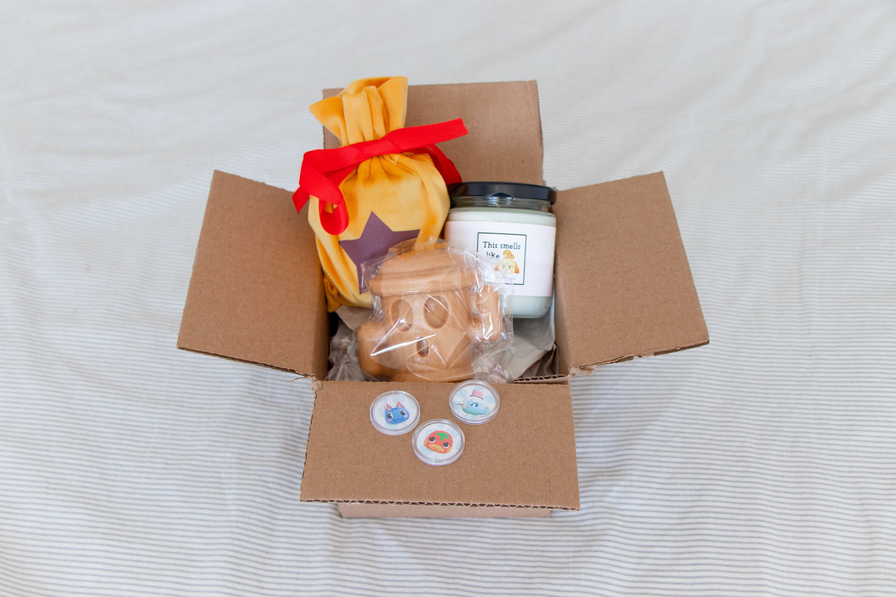 KIT animal Crossing ACNH gift with Candle soap bell pouch Etsy