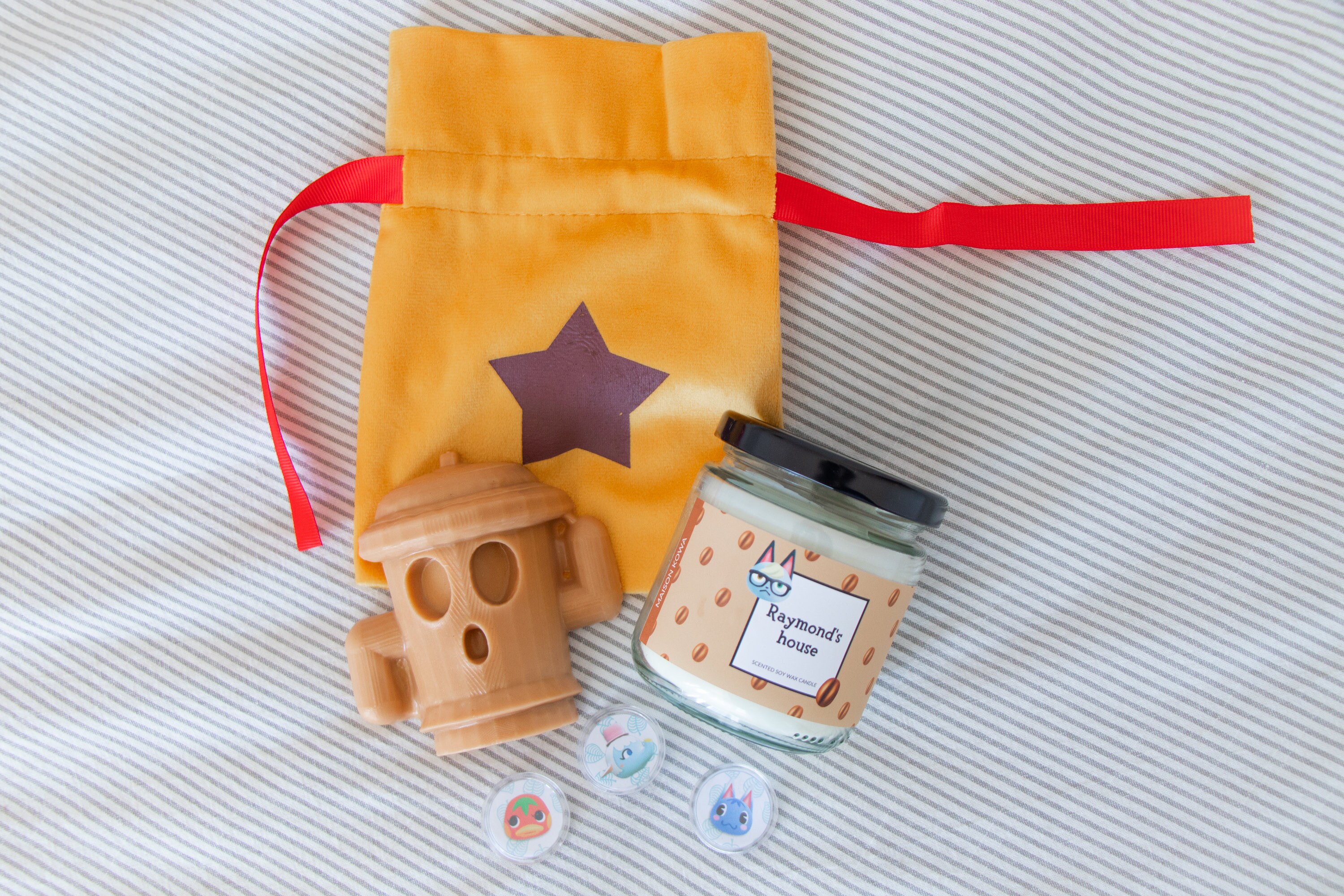 KIT animal Crossing ACNH gift with Candle soap bell pouch Etsy