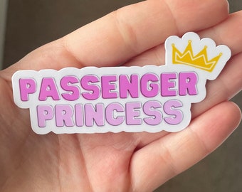 PASSENGER PRINCESS STICKER - For Laptop, Water Bottle, Cellphone, Notebook