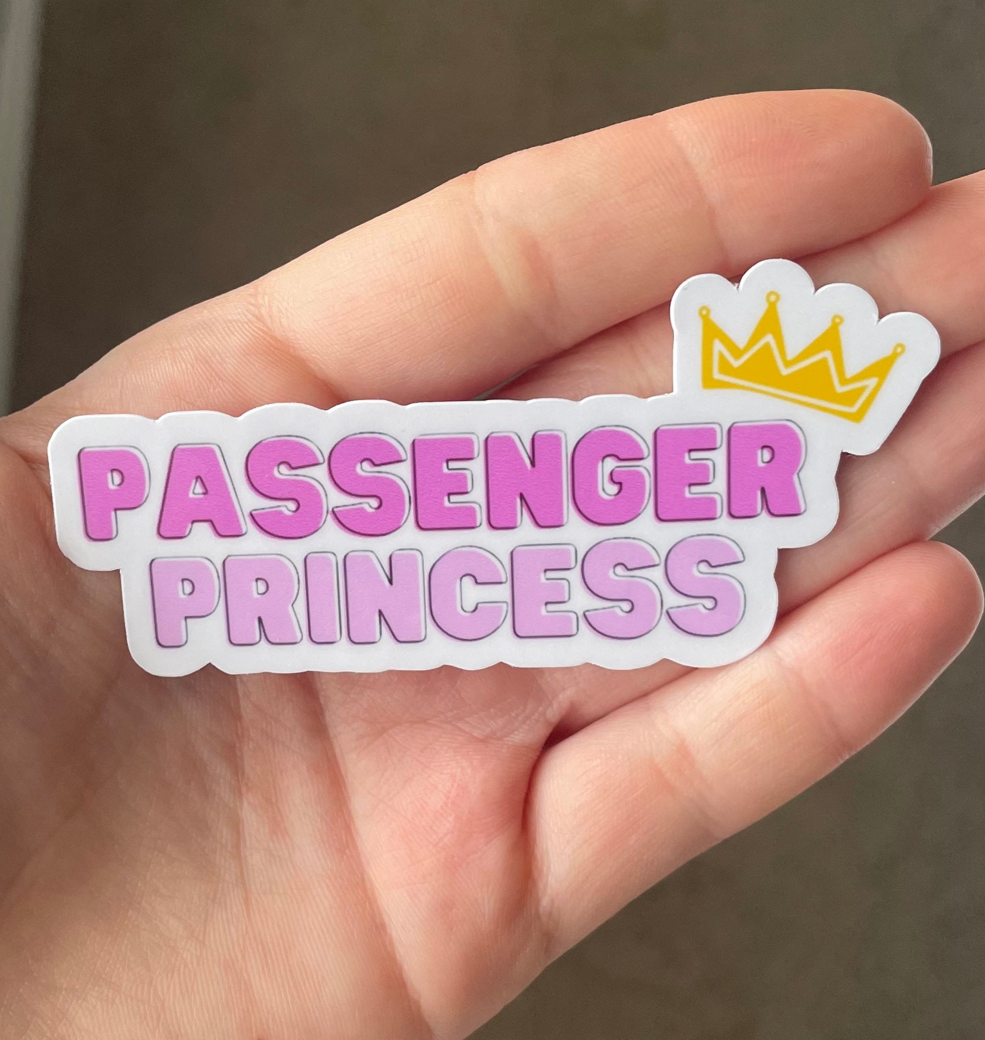 Passenger Princess Sticker Laptop Sticker Water Bottle Sticker Vinyl Sticker  Notebook Hydroflask Sticker Cute Sticker Girly -  UK