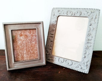 Retro Metal Photo Frame Set, Vintage Industrial Decor