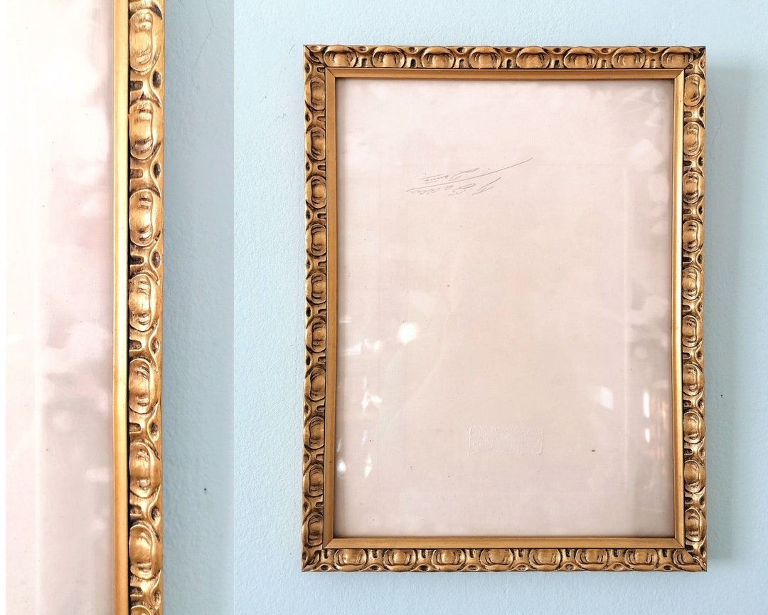 Antique Gilded Picture Frame Vintage Wooden Photo Frame Etsy