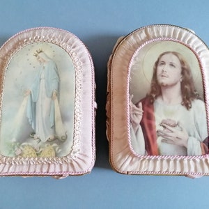 Vintage first communion gift, catholic souvenir, religious home decor