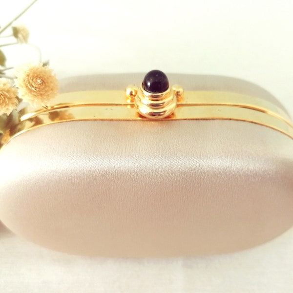 RESERVED, beige evening box clutch, nude bridal clutch, formal evening purse, nude evening clutch, elegant wedding purse